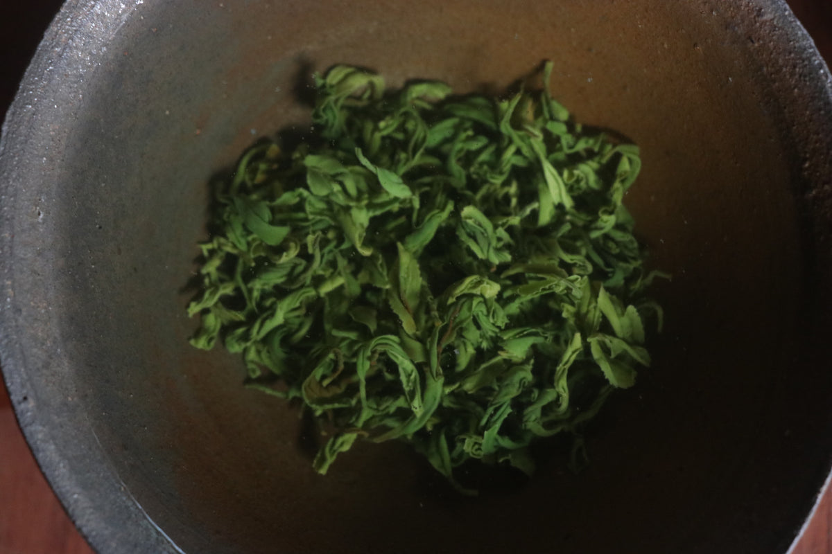 全手工 釜炒り茶　2026【NO.3】やぶきた・緑茶　15g　薪火仕上げ