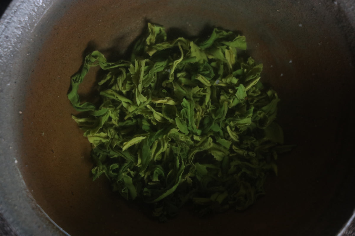全手工 釜炒り茶　2026【NO.5】やぶきた・緑茶　15g  薪火仕上げ